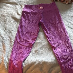Booty by Brabants Vibrant Purple Textured Leggings Curvy